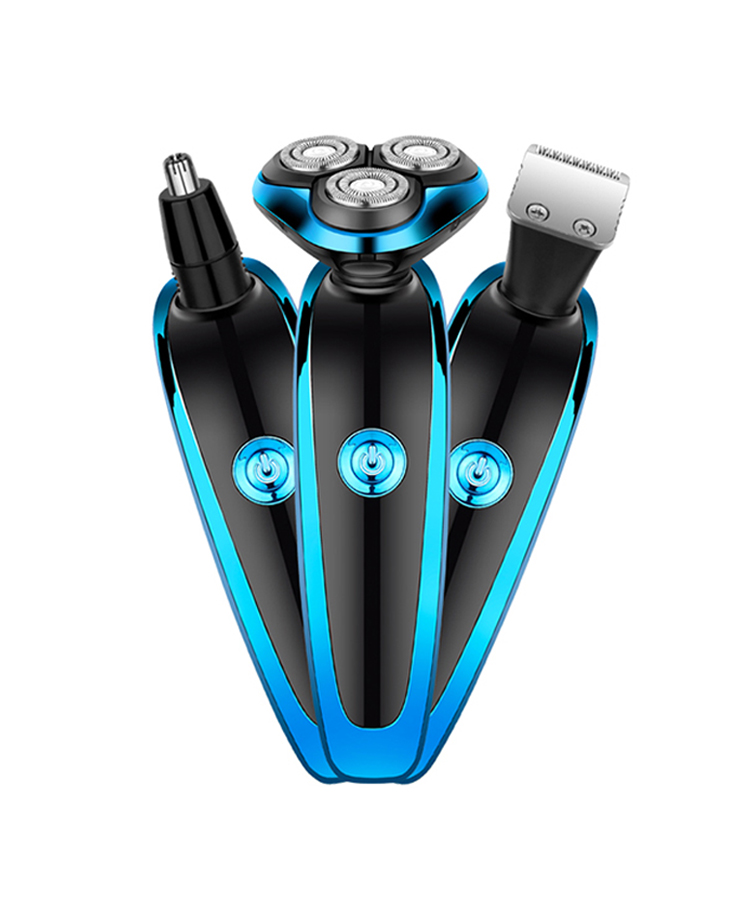 NZ-838 3 合 1 防水可充電男士美容套裝，帶 USB 數據線、鋰離子電池和可互換刀片
